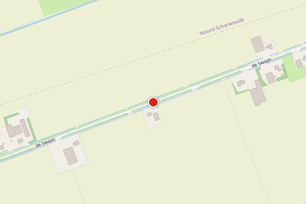 Brandweer-melding op de Swaan, Zuid-Scharwoude op 27 juni, kaart-overzicht
