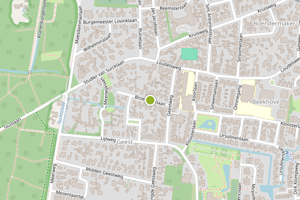 Ambulance-melding op Broekbeeklaan, Bergen NH op 28 juni, kaart-overzicht