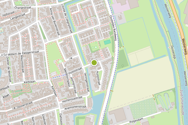 Ambulance-melding op Hulststraat, Noord-Scharwoude op 28 juni, kaart-overzicht