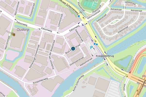 Politie-melding op Buys Ballotstraat, Alkmaar op 28 juni, kaart-overzicht