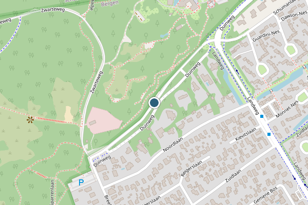 Politie-melding op Duinweg, Bergen NH op 29 juni, kaart-overzicht