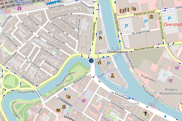 Politie-melding op Kanaalkade, Alkmaar op 29 juni, kaart-overzicht
