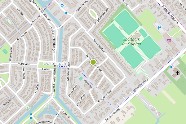 Ambulance-melding op Westerveerstraat, Heerhugowaard op 29 juni, kaart-overzicht