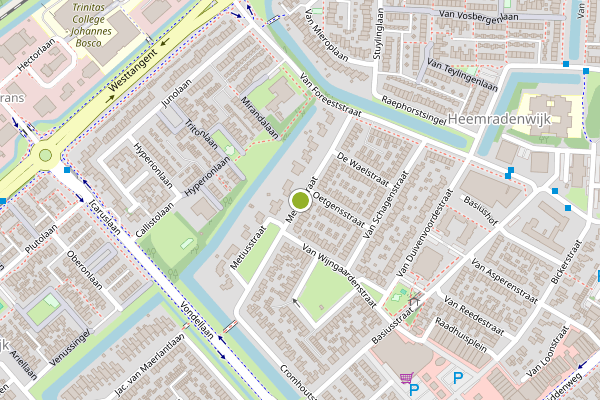 Ambulance-melding op Metiusstraat, Heerhugowaard op 29 juni, kaart-overzicht