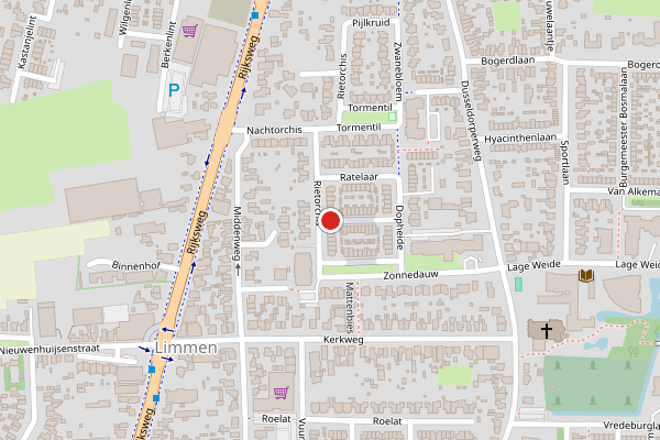 Brandweer-melding op Kamvaren, Limmen op 29 juni, kaart-overzicht