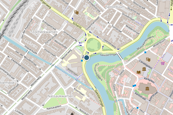 Politie-melding op Geestersingel, Alkmaar op 29 juni, kaart-overzicht