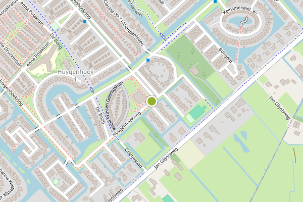 Ambulance-melding op Huygenhoekring, Heerhugowaard op 29 juni, kaart-overzicht