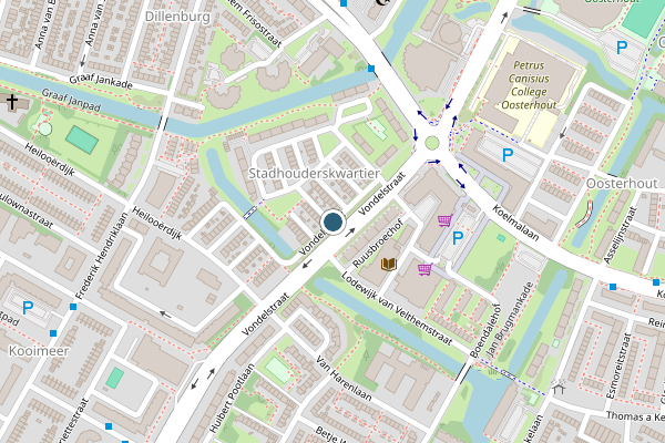 Politie-melding op Vondelstraat, Alkmaar op 30 juni, kaart-overzicht