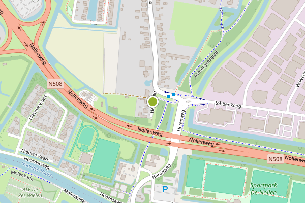 Ambulance-melding op Herenweg, Alkmaar op 1 juli, kaart-overzicht