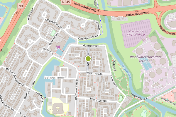 Ambulance-melding op Mozartlaan, Alkmaar op 1 juli, kaart-overzicht
