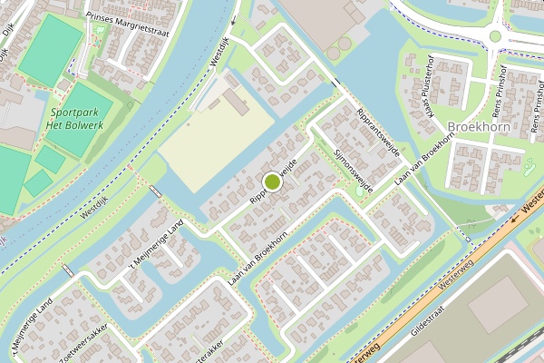 Ambulance-melding op Ripprantsweijde, Heerhugowaard op 1 juli, kaart-overzicht