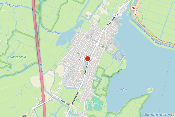Brandweer-melding op Akersloot op 1 juli, kaart-overzicht