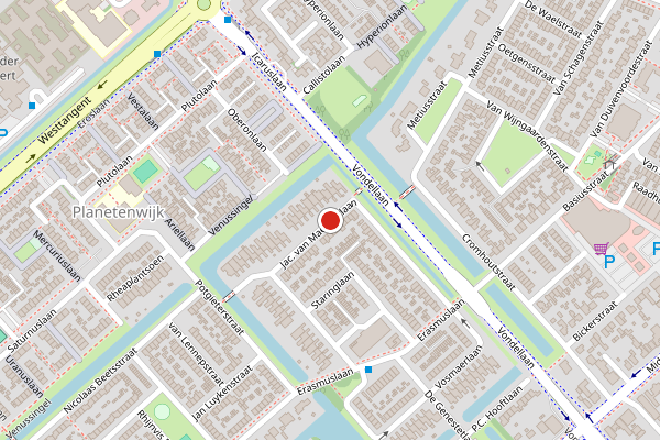 Brandweer-melding op Jac. van Maerlantlaan, Heerhugowaard op 1 juli, kaart-overzicht