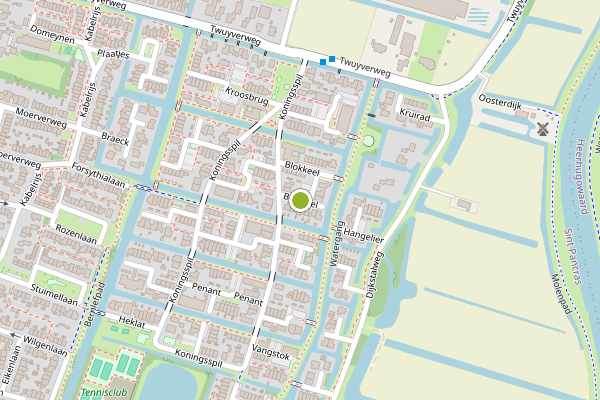 Ambulance-melding op Blokkeel, Sint Pancras op 1 juli, kaart-overzicht