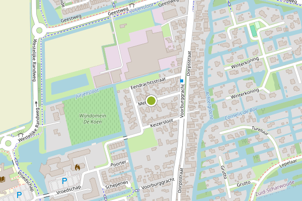 Ambulance-melding op Melkpad, Zuid-Scharwoude op 2 juli, kaart-overzicht