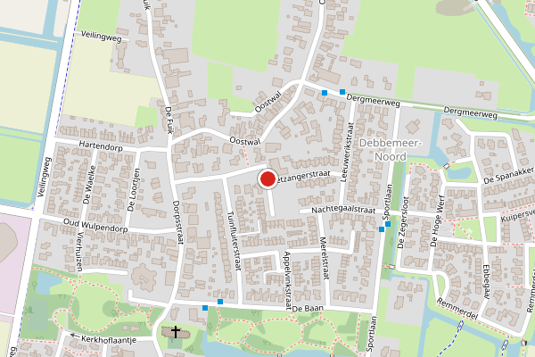 Brandweer-melding op Rietzangerstraat, Warmenhuizen op 2 juli, kaart-overzicht