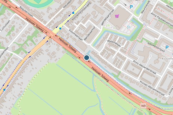 Politie-melding op Heilooër Tolweg, Alkmaar op 3 juli, kaart-overzicht