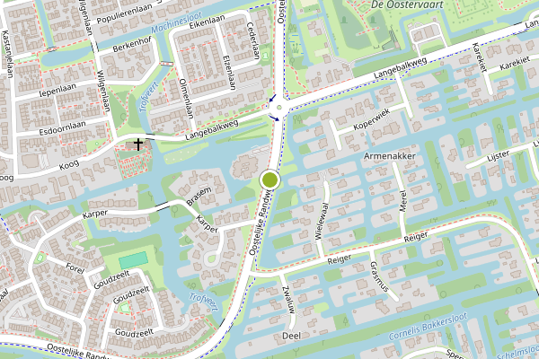 Ambulance-melding op Oostelijke Randweg, Zuid-Scharwoude op 3 juli, kaart-overzicht