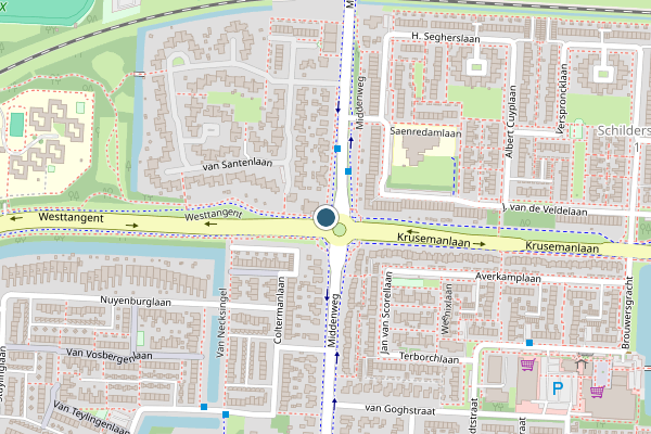 Politie-melding op Middenweg, Heerhugowaard op 3 juli, kaart-overzicht