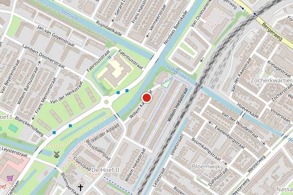 Brandweer-melding op Willem Kalfstraat, Alkmaar op 4 juli, kaart-overzicht