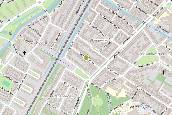 Ambulance-melding op Rozenstraat, Alkmaar op 4 juli, kaart-overzicht