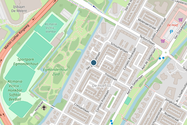 Politie-melding op Van de Veldelaan, Alkmaar op 5 juli, kaart-overzicht