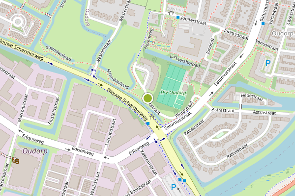 Ambulance-melding op Plutostraat, Oudorp op 6 juli, kaart-overzicht