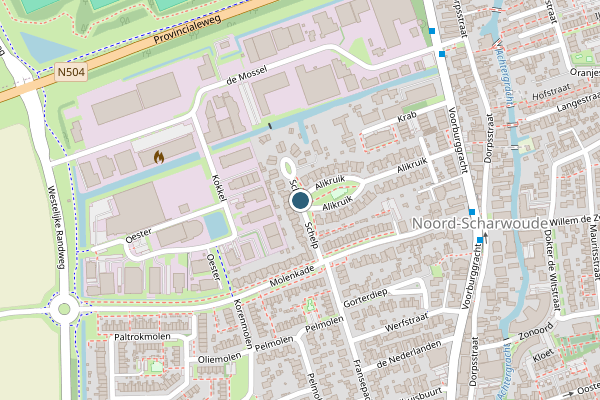 Politie-melding op Schelp, Noord-Scharwoude op 6 juli, kaart-overzicht