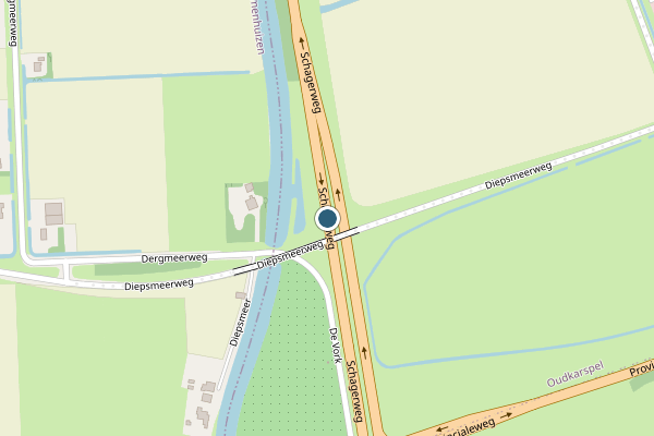 Politie-melding op Schagerweg, Oudkarspel op 7 juli, kaart-overzicht