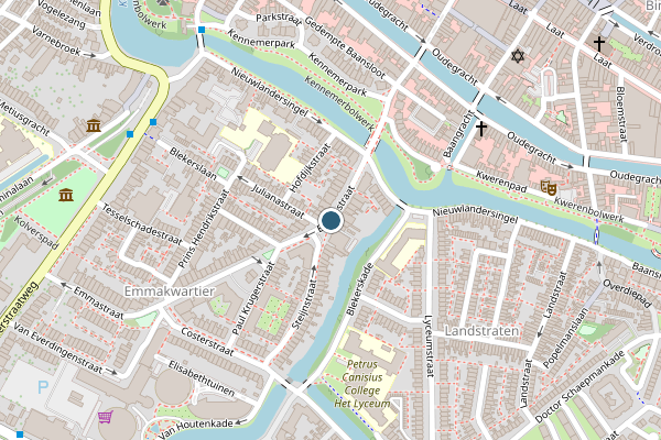 Politie-melding op Emmastraat, Alkmaar op 8 juli, kaart-overzicht