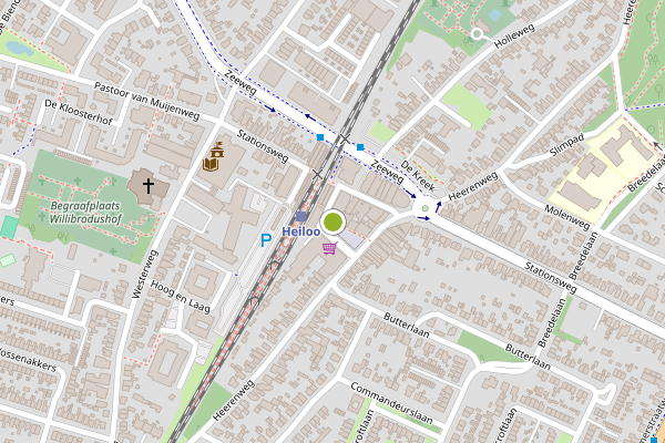 Ambulance-melding op Stationsplein, Heiloo op 8 juli, kaart-overzicht