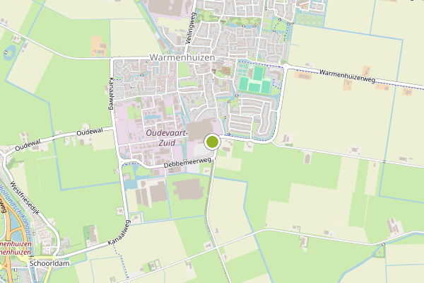 Ambulance-melding op Tuinfluiterstraat De Baan, Warmenhuizen op 9 juli, kaart-overzicht