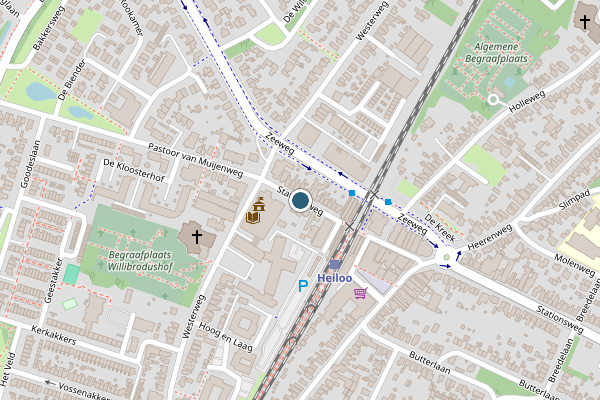 Politie-melding op Stationsweg, Heiloo op 10 juli, kaart-overzicht
