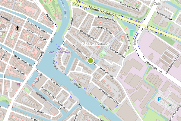 Ambulance-melding op Heiligland, Alkmaar op 11 juli, kaart-overzicht
