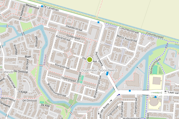 Ambulance-melding op Florijnstraat, Alkmaar op 11 juli, kaart-overzicht