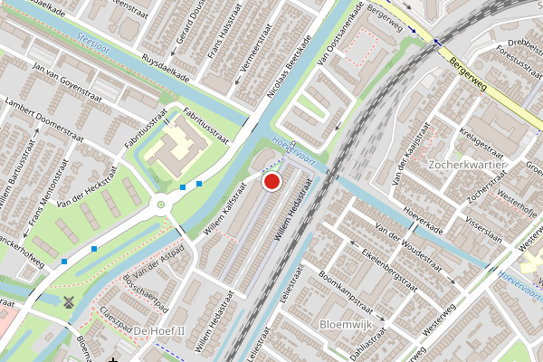 Brandweer-melding op Willem Hedastraat, Alkmaar op 12 juli, kaart-overzicht