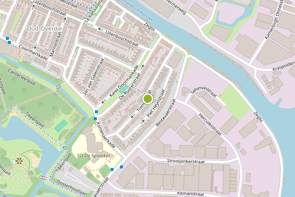Ambulance-melding op Trompstraat, Alkmaar op 12 juli, kaart-overzicht