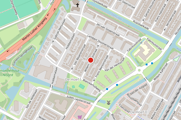 Brandweer-melding op Willem Bartiusstraat, Alkmaar op 13 juli, kaart-overzicht