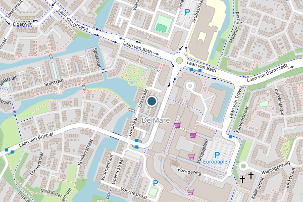 Politie-melding op Duivelandstraat, Alkmaar op 13 juli, kaart-overzicht