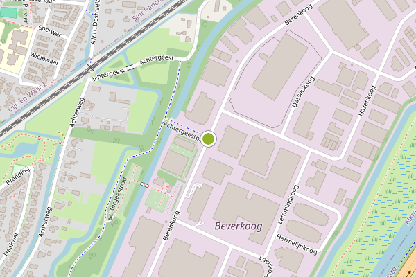 Ambulance-melding op Berenkoog, Alkmaar op 13 juli, kaart-overzicht