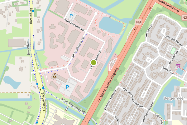 Ambulance-melding op Comeniusstraat, Alkmaar op 13 juli, kaart-overzicht