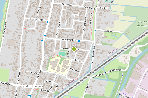 Ambulance-melding op Aalscholverlaan, Sint Pancras op 13 juli, kaart-overzicht