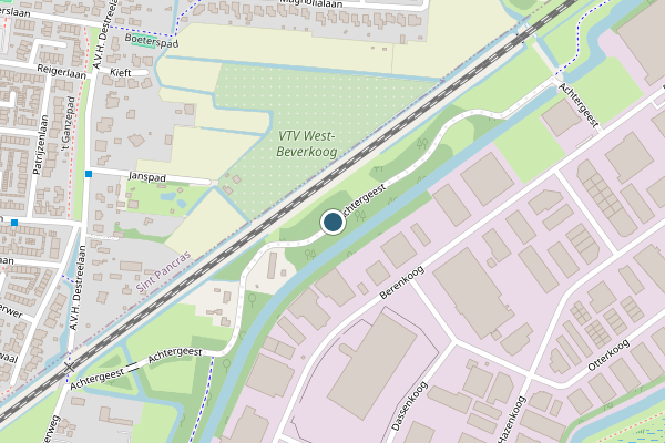 Politie-melding op Achtergeest, Alkmaar op 14 juli, kaart-overzicht