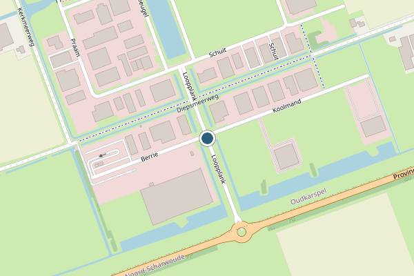 Politie-melding op Loopplank, Oudkarspel op 14 juli, kaart-overzicht