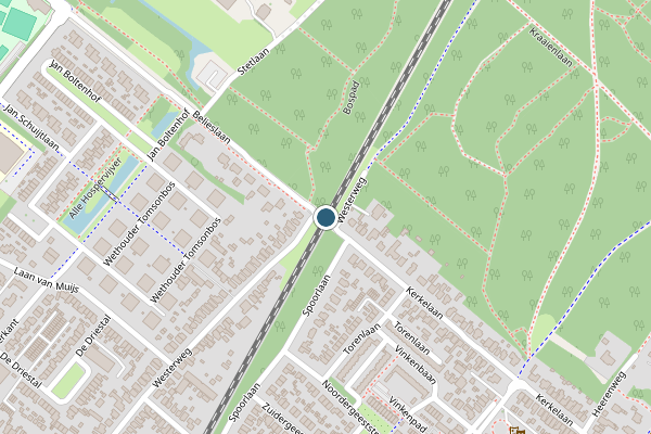 Politie-melding op Kerkelaan, Heiloo op 14 juli, kaart-overzicht