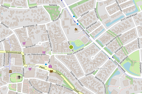 Ambulance-melding op Nassaulaan, Bergen NH op 14 juli, kaart-overzicht