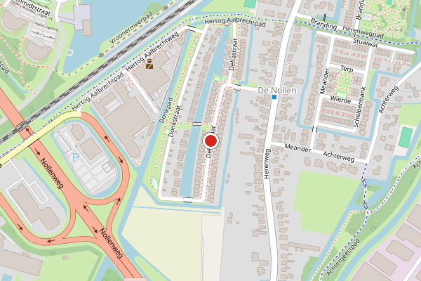 Brandweer-melding op Deltastraat, Alkmaar op 15 juli, kaart-overzicht