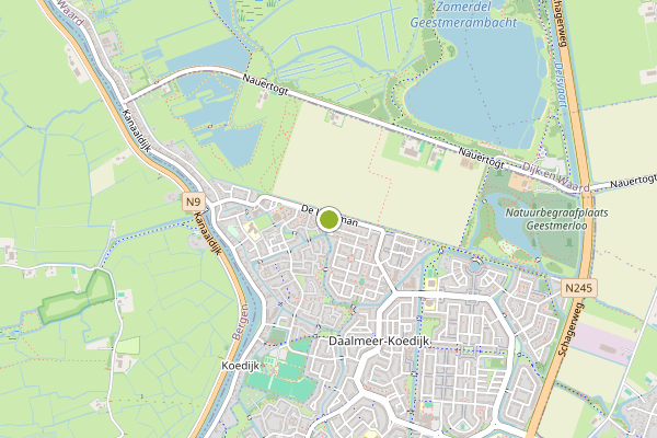 Ambulance-melding op Koedijk, Alkmaar op 15 juli, kaart-overzicht