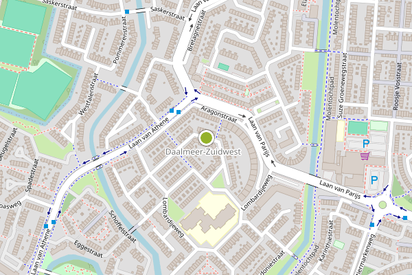 Ambulance-melding op Castiliestraat, Alkmaar op 14 juli, kaart-overzicht