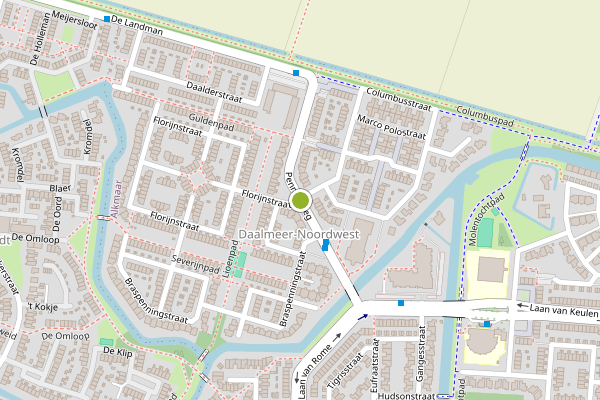 Ambulance-melding op Penningweg, Alkmaar op 15 juli, kaart-overzicht